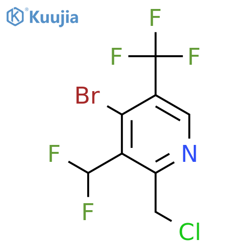 4-Bromo-2-(chloromethyl)-3-(difluoromethyl)-5-(trifluoromethyl)pyridine structure