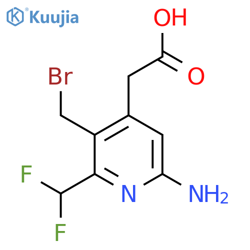 6-Amino-3-(bromomethyl)-2-(difluoromethyl)pyridine-4-acetic acid structure