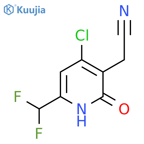 4-Chloro-6-(difluoromethyl)-2-hydroxypyridine-3-acetonitrile structure