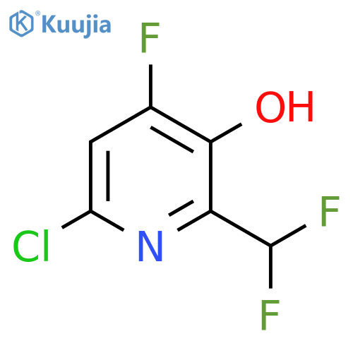 6-Chloro-2-(difluoromethyl)-4-fluoro-3-hydroxypyridine structure
