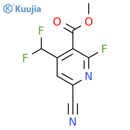 Methyl 6-cyano-4-(difluoromethyl)-2-fluoropyridine-3-carboxylate structure