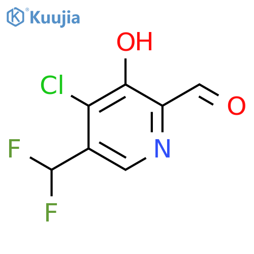 4-Chloro-5-(difluoromethyl)-3-hydroxypyridine-2-carboxaldehyde structure