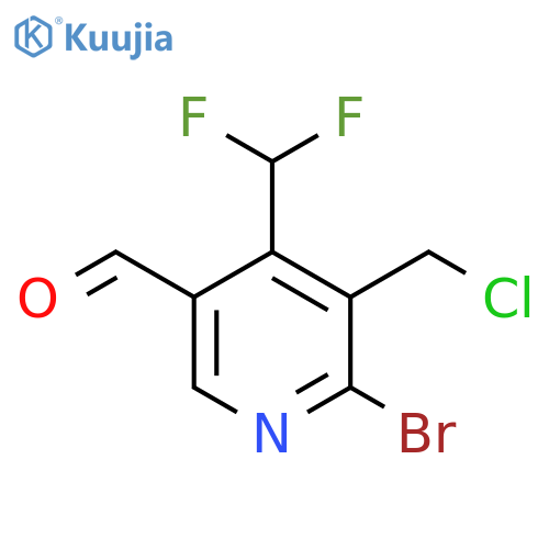 2-Bromo-3-(chloromethyl)-4-(difluoromethyl)pyridine-5-carboxaldehyde structure