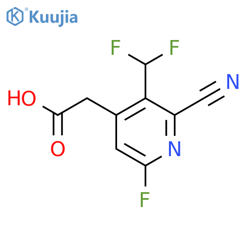 2-Cyano-3-(difluoromethyl)-6-fluoropyridine-4-acetic acid structure