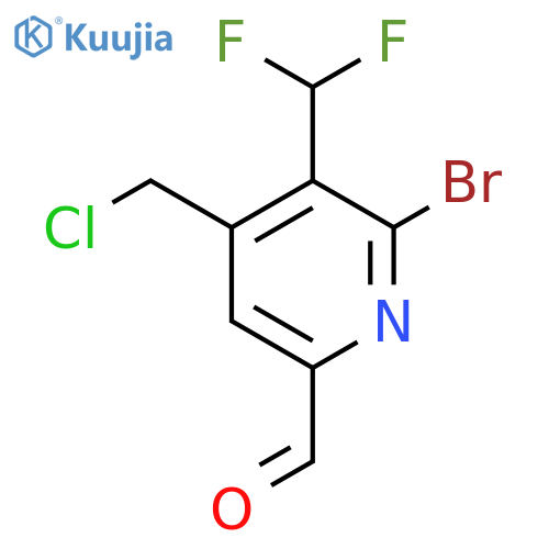2-Bromo-4-(chloromethyl)-3-(difluoromethyl)pyridine-6-carboxaldehyde structure