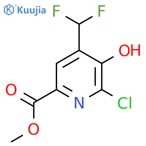 Methyl 2-chloro-4-(difluoromethyl)-3-hydroxypyridine-6-carboxylate structure