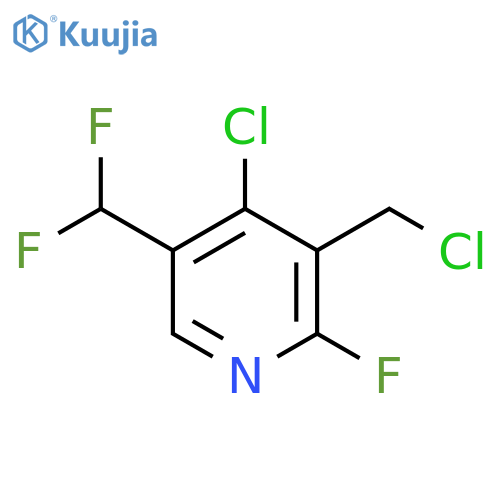 4-Chloro-3-(chloromethyl)-5-(difluoromethyl)-2-fluoropyridine structure