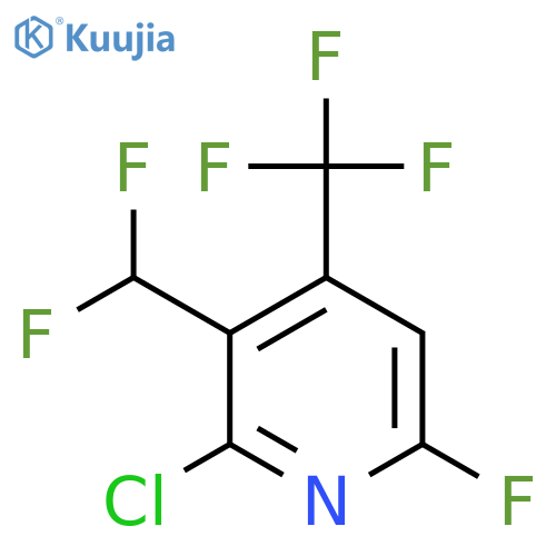 2-Chloro-3-(difluoromethyl)-6-fluoro-4-(trifluoromethyl)pyridine structure