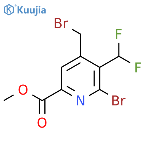 Methyl 2-bromo-4-(bromomethyl)-3-(difluoromethyl)pyridine-6-carboxylate structure