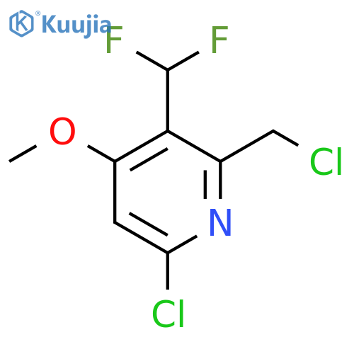 6-Chloro-2-(chloromethyl)-3-(difluoromethyl)-4-methoxypyridine structure