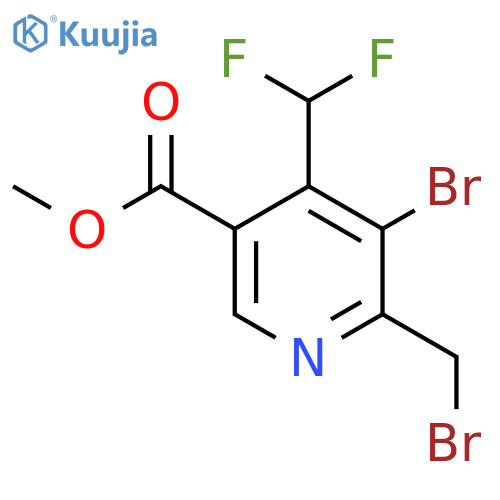 Methyl 3-bromo-2-(bromomethyl)-4-(difluoromethyl)pyridine-5-carboxylate structure