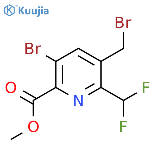 Methyl 3-bromo-5-(bromomethyl)-6-(difluoromethyl)pyridine-2-carboxylate structure
