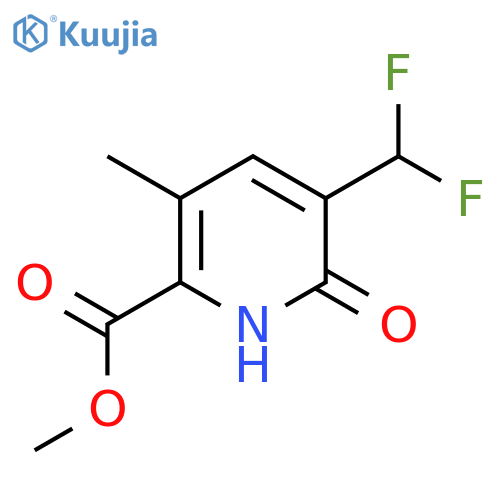 Methyl 3-(difluoromethyl)-2-hydroxy-5-methylpyridine-6-carboxylate structure