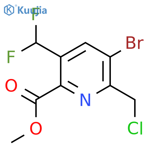 Methyl 3-bromo-2-(chloromethyl)-5-(difluoromethyl)pyridine-6-carboxylate structure
