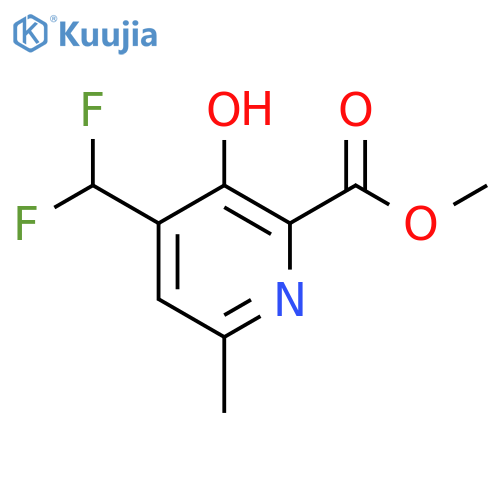 Methyl 4-(difluoromethyl)-3-hydroxy-6-methylpyridine-2-carboxylate structure