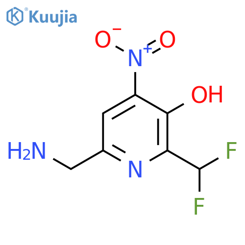6-(Aminomethyl)-2-(difluoromethyl)-3-hydroxy-4-nitropyridine structure