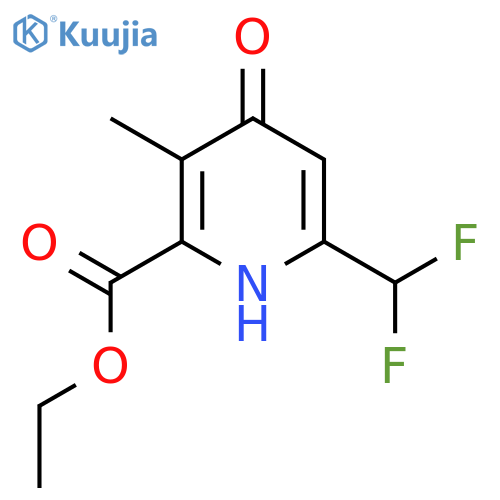 Ethyl 6-(difluoromethyl)-4-hydroxy-3-methylpyridine-2-carboxylate structure