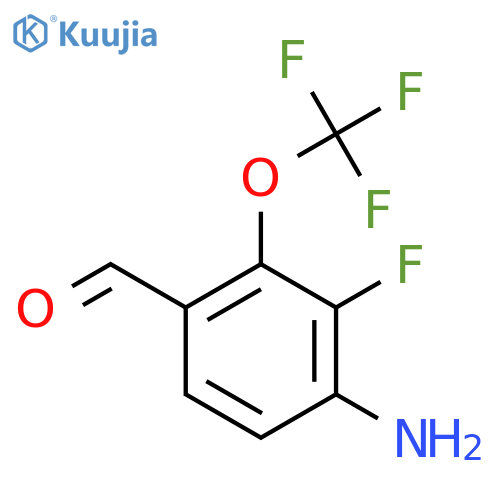 4-Amino-3-fluoro-2-(trifluoromethoxy)benzaldehyde structure