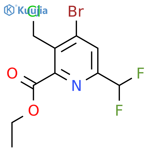 Ethyl 4-bromo-3-(chloromethyl)-6-(difluoromethyl)pyridine-2-carboxylate structure
