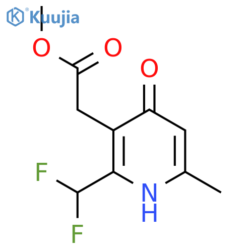 Methyl 2-(difluoromethyl)-4-hydroxy-6-methylpyridine-3-acetate structure