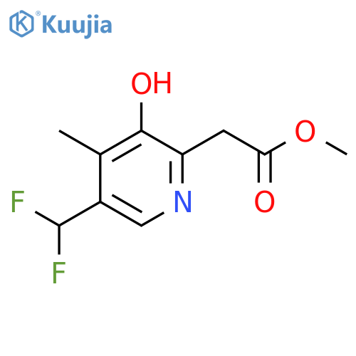 Methyl 5-(difluoromethyl)-3-hydroxy-4-methylpyridine-2-acetate structure
