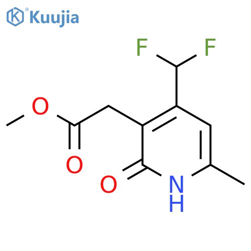 Methyl 4-(difluoromethyl)-2-hydroxy-6-methylpyridine-3-acetate structure