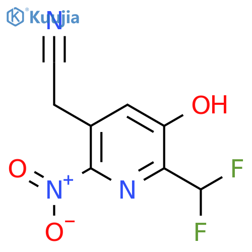 2-(Difluoromethyl)-3-hydroxy-6-nitropyridine-5-acetonitrile structure