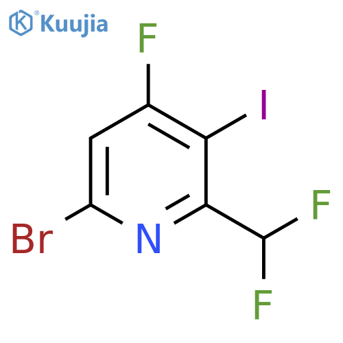 6-Bromo-2-(difluoromethyl)-4-fluoro-3-iodopyridine structure