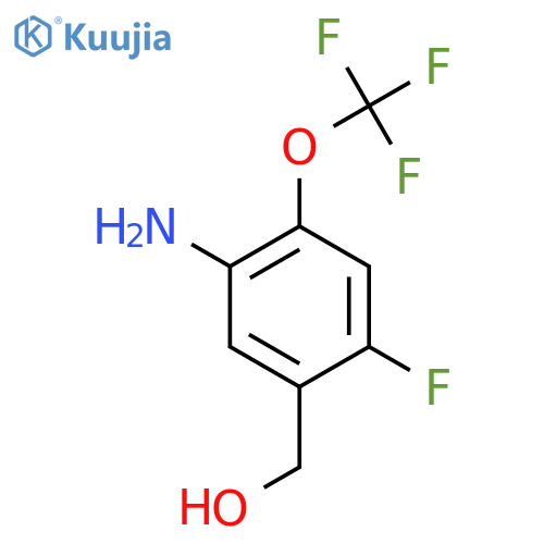 5-Amino-2-fluoro-4-(trifluoromethoxy)benzyl alcohol structure