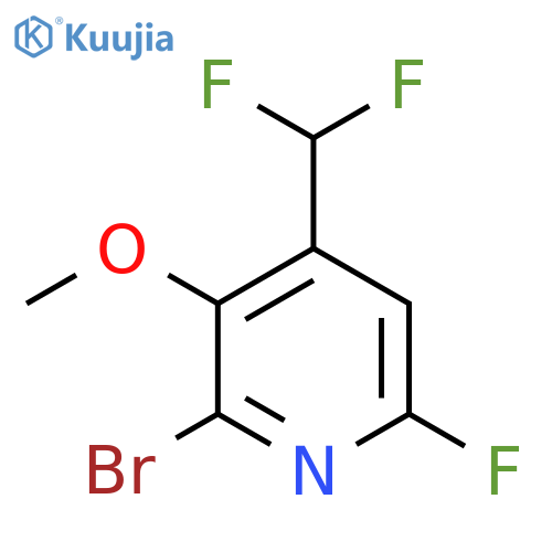 2-Bromo-4-(difluoromethyl)-6-fluoro-3-methoxypyridine structure