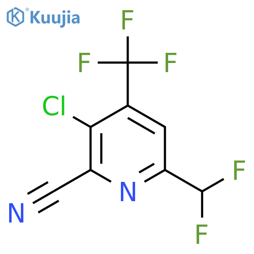 3-Chloro-2-cyano-6-(difluoromethyl)-4-(trifluoromethyl)pyridine structure