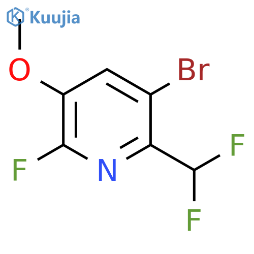 3-Bromo-2-(difluoromethyl)-6-fluoro-5-methoxypyridine structure