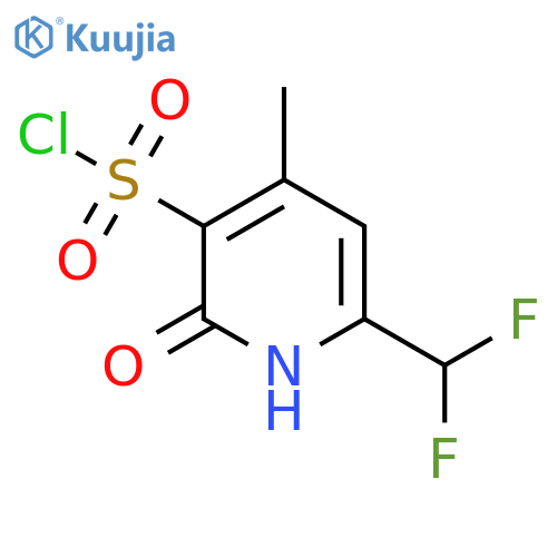 6-(Difluoromethyl)-2-hydroxy-4-methylpyridine-3-sulfonyl chloride structure