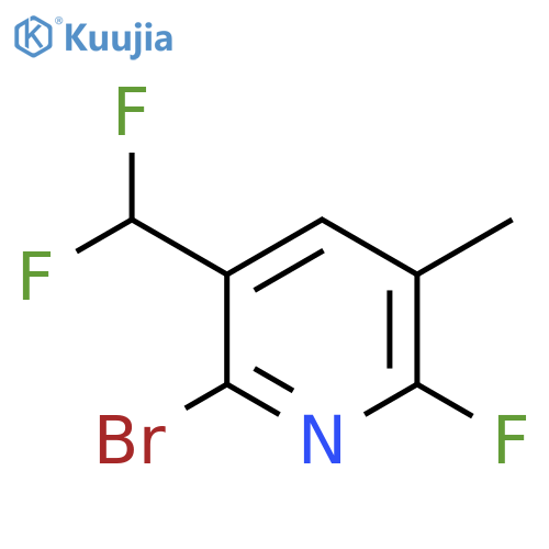 2-Bromo-3-(difluoromethyl)-6-fluoro-5-methylpyridine structure