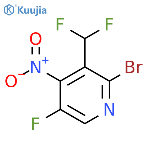 2-Bromo-3-(difluoromethyl)-5-fluoro-4-nitropyridine structure