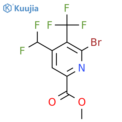Methyl 2-bromo-4-(difluoromethyl)-3-(trifluoromethyl)pyridine-6-carboxylate structure