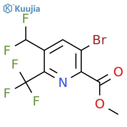 Methyl 3-bromo-5-(difluoromethyl)-6-(trifluoromethyl)pyridine-2-carboxylate structure