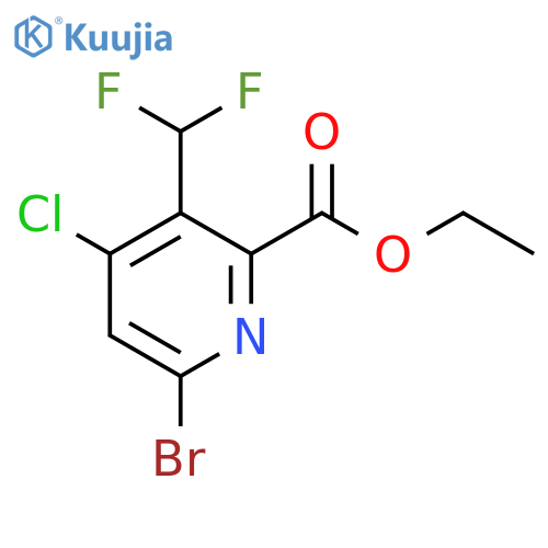 Ethyl 6-bromo-4-chloro-3-(difluoromethyl)pyridine-2-carboxylate structure