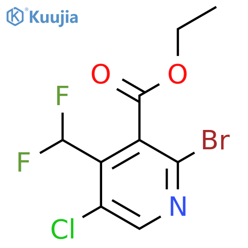 Ethyl 2-bromo-5-chloro-4-(difluoromethyl)pyridine-3-carboxylate structure