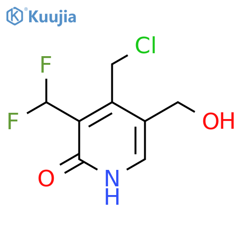 4-(Chloromethyl)-3-(difluoromethyl)-2-hydroxypyridine-5-methanol structure