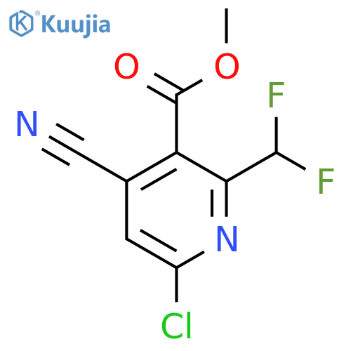 Methyl 6-chloro-4-cyano-2-(difluoromethyl)pyridine-3-carboxylate structure