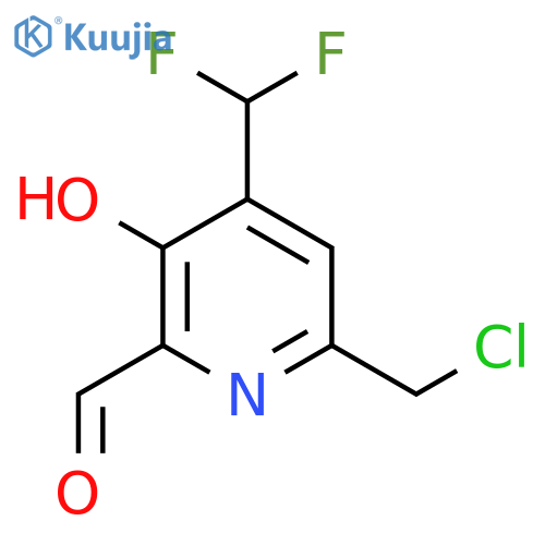 6-(Chloromethyl)-4-(difluoromethyl)-3-hydroxypyridine-2-carboxaldehyde structure