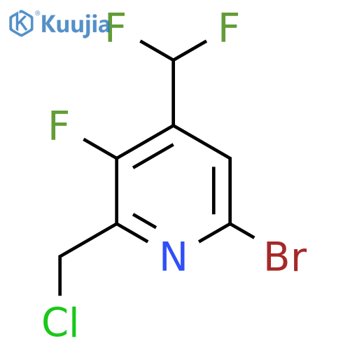 6-Bromo-2-(chloromethyl)-4-(difluoromethyl)-3-fluoropyridine structure