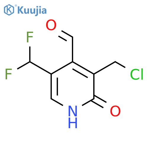 3-(Chloromethyl)-5-(difluoromethyl)-2-hydroxypyridine-4-carboxaldehyde structure