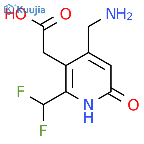 4-(Aminomethyl)-2-(difluoromethyl)-6-hydroxypyridine-3-acetic acid structure