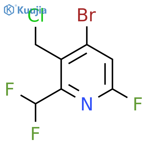 4-Bromo-3-(chloromethyl)-2-(difluoromethyl)-6-fluoropyridine structure