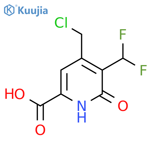 4-(Chloromethyl)-3-(difluoromethyl)-2-hydroxypyridine-6-carboxylic acid structure