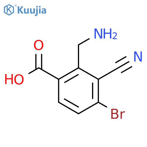 2-Aminomethyl-4-bromo-3-cyanobenzoic acid structure