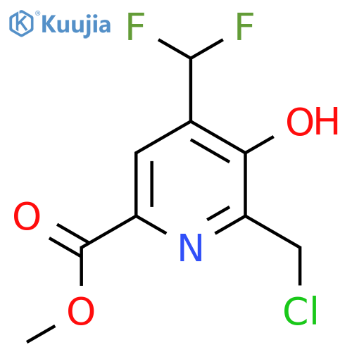 Methyl 2-(chloromethyl)-4-(difluoromethyl)-3-hydroxypyridine-6-carboxylate structure