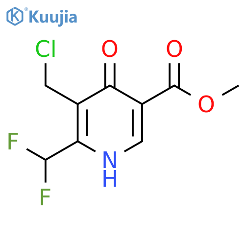 Methyl 3-(chloromethyl)-2-(difluoromethyl)-4-hydroxypyridine-5-carboxylate structure